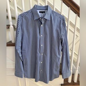 Banana Republic plaid botton down shirt, size L,
